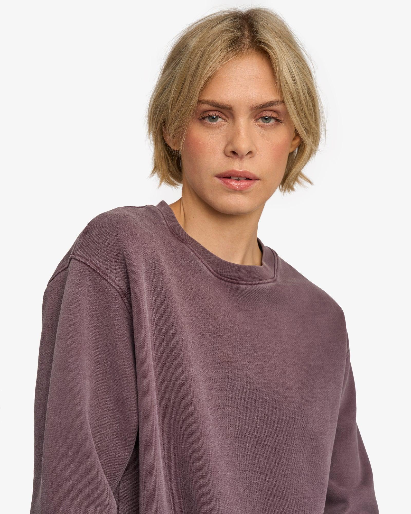Colorful Standard Women Organic Classic Crew Sweatshirt Faded Grape Damen